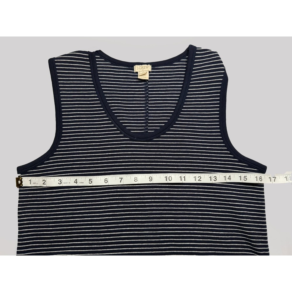 J Crew Dress Womens Extra Small Navy Blue White Striped Sleeveless Tank Casual - Picture 8 of 10